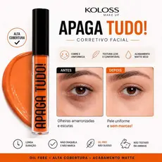 Koloss Corretivo Laranja Matte Anti Olheiras Camuflagem Olheiras Escuras