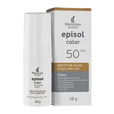 Protetor Solar Episol Color Stick FPS 50 | Claro 18g