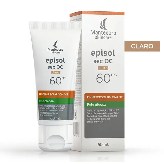 Protetor Solar Episol Sec Oc Fps 60 Claro Bg 60ml