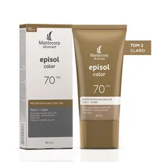 Protetor Solar Facial Episol Color Tom 2 Claro FPS70 40mL