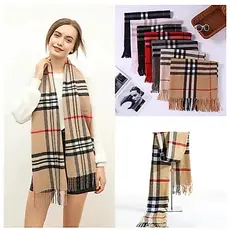 Cachecol Xadrez Feminino Lenço Pashmina Echarpe Masculino Unissex Para Frio Inverno