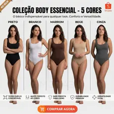 Body Feminino Regata Suplex Decote Quadrado Alça Larga Sem Manga Collant Bori Bore Blusa Decotada
