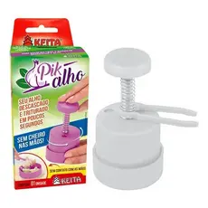 Descascador Triturador Picador Alho Processador Manual Keita Branco