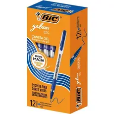 Caneta Gel Bic Gelocity Azul Caixa Com 12