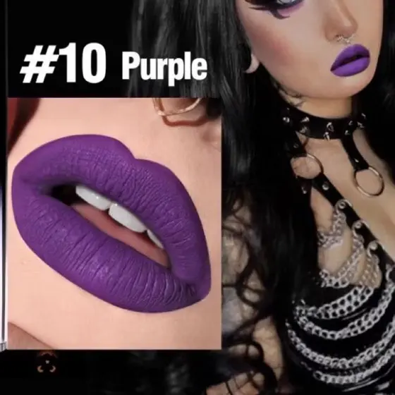 Delineador  Halloween Lápis Madeira Para Lábios Rk By Kiss Purple