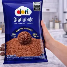 Chocolate Granulado Confeito Sem Lactose Mais Macio 1 Kg Dori