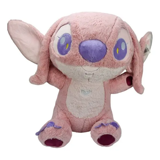 Pelúcia Angel Lilo Stitch Rosa Fofo Desenho Filme