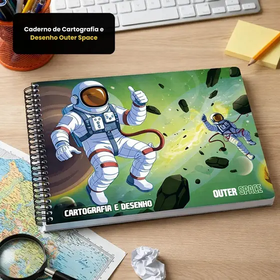 Caderno de Cartografia e Desenho Escolar - Outer Space