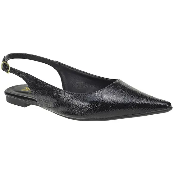 Sapatilha Slingcack com Traseiro de Fivela Verniz Texturizado Moda 4130