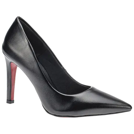 Sapato Feminino Scarpin Salto Alto Fino Confortável Sola Vermelha Design Sofisticado 4000