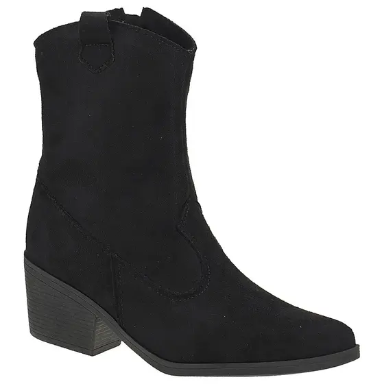 Bota Texana Feminina Bico Fino Cano Curto Country Rodeio Nobuck 930-02