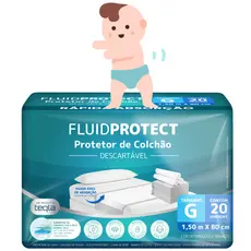Protetor de Colchão Desfralde Descartável Fluid Protect - 20 Unidades (150 cm X 80cm)