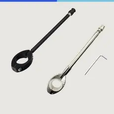 Antena de Moto Corta Linha de Pipa Retrátil 6 Estagios Anti Cerol Aço Inox - COR ALEATORIA