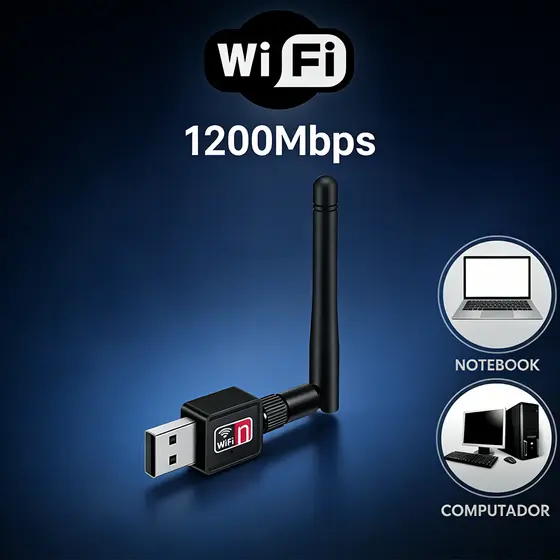 Adaptador Wifi Usb Receptor Antena Wireless Pc E Note