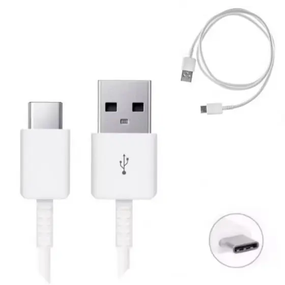 Cabo Turbo Samsumg Tipo C Carregamento Super Fast Charge 1 Metro Reforçado