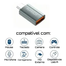 Adaptador Tipo C Conector USB OTG 3.0 Marcho Kaidi Transferência De Dados KD-338