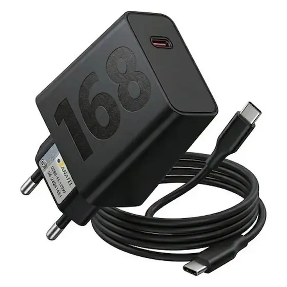 Carregador Turbo 168W Fonte e Cabo Tipo C 6A Carga Ultra Rápida Compatível Com Motorola