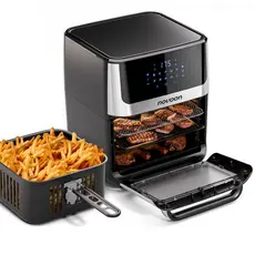 Air Fryer Oven 12L Novoon 4 em 1 Digital com Vidro Grande Capacidade Forno Fritadeira 1800W 110/220V