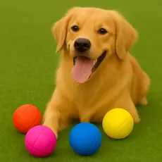 Bola Brinquedo Cães Colorida Resistente Macia Atóxica Interativa Pet Cachorro Diversão Felicidade Segurança Cor Sortida