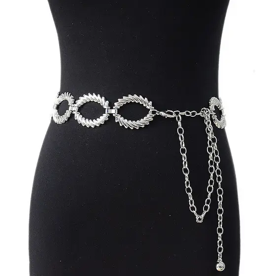Cinto Fashion Feminino Com Fecho Em Metal Onda Elipse Perfeito Para Usar Sobre Vestidos E Marcar A Cintura Com Estilo