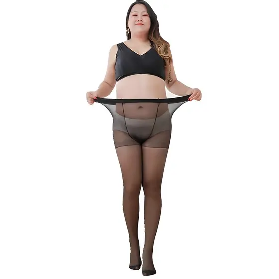 Meia Calça Feminina Plus Size Fio40 Cós Alto Ultra Fina Conforto Total e Beleza para suas Pernas