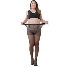 Meia Calça Feminina Plus Size Fio40 Cós Alto Ultra Fina Conforto Total e Beleza para suas Pernas