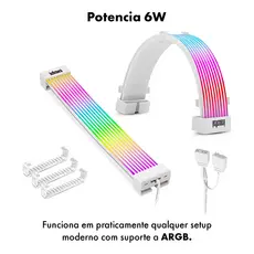 Cabo Extensor ARGB 81 LEDS 3 Pinos Para Placa Mãe e Placa de Vídeo (GPU)  8 Pinos / 2x8 / 12VHPWR