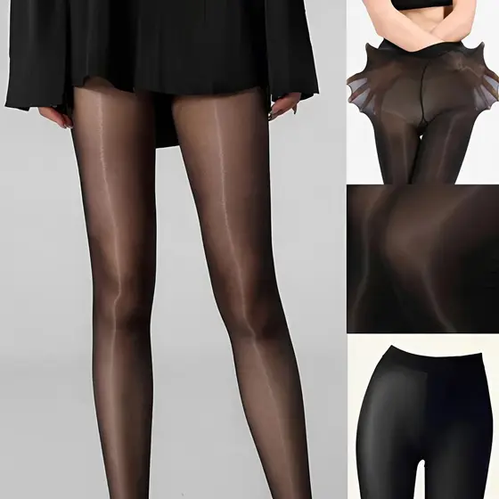 Meia Calça Feminina 70D com Brilho Cetim Luxo Aspecto Uniforme Anti-Celulite e Sensação Suave 3Cors