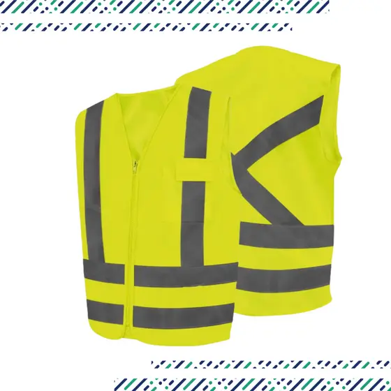 Colete Refletivo Amarelo Seguranca Tipo Blusão Colete Refletivo Com 1 Bolso Colete Alta Visibilidade