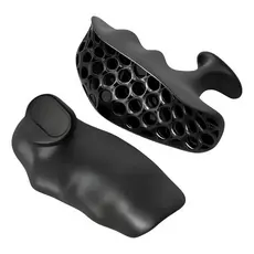Luva De Academia Musculação Treino Borracha Protetor Preta Lisa Preto Único