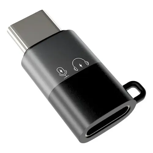 Adaptador Tipo C Para Cabo De Carregador De iPhone Lightning Preto