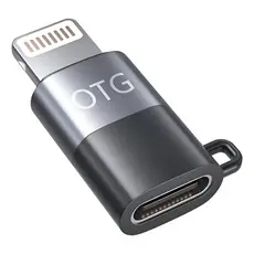 Adaptador USB Tipo C para iPhone Lightning Fone Microfone Áudio Dados Carregamento Preto Compatível