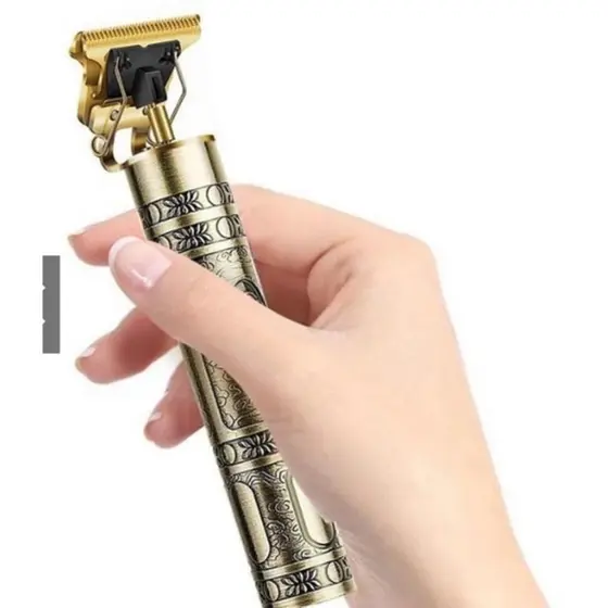Maquininha Cortar Cabelo Barba Acabamento Aparar Retro Buda Profissional (ML CAIXA AZUL)my