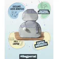 👜 Bolsa Maternidade Listrada – Kit com 2 peças (G e M)