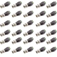 Kit 30 Conector Bnc Macho Com Borne Para Cftv DVR CAMERA