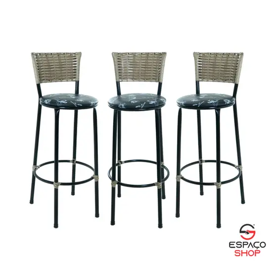 3 banquetas alta capuccino cozinha bancada balcão