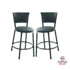 Banqueta Baixa Fibra Sintetica De Bar Balcão Area Gourmet