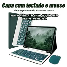 capa para tablet com teclado e mouse para 2022 Samsung Galaxy Tab S6 lite 10,4polegadas P610/P613/P615/P619