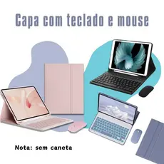 Capa + Teclado Bluetooth + Mouse Para Samsung Galaxy Tab A9 plus ou A11 plus 11polegadas