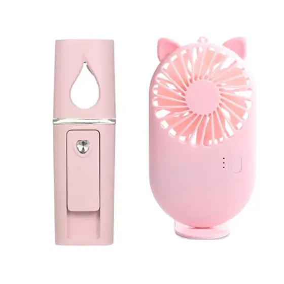 Mini ventilador+ Nano Mister spray vaporizador secagem de cilios (S-14)