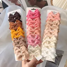 6/10 Pçs/Set Moda Nova Bonito Bowknot Grampos De Cabelo Para Crianças Artesanais Meninas Acessórios Atacado