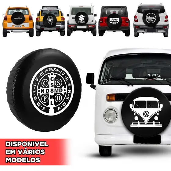 Capa de Estepe Universal Estampada Acessório Automotivo Ideal para Veículos Alta Durabilidade