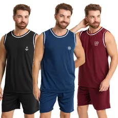 Promoção Pijama Regata Sem Manga Masculino Adulto Malha Premium Direto da Fábrica