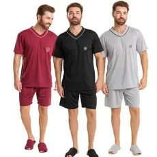 Kit 3 Pijamas Masculino Adulto – Malha Premium Leve Conforto Garantido