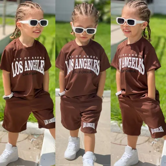 Conjunto Infantil Masculino Fim de Ano - Blusa + Bermuda Dry-Fit