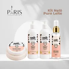 Kit Puro Leite Vaquinha - Sabonete, Esfoliante, Body Splash Colonia e Hidrante Corporal