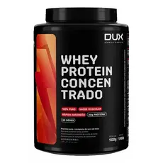 Whey Protein Concentrado DUX 900g Cappuccino Alta Proteína Baixa Lactose Sabor Cremoso Pós-Treino