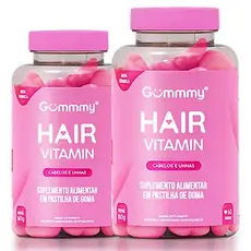 Kit Gummy Hair Vitamin Tutti-Frutti C/ 2Un De 60 Pastilhas