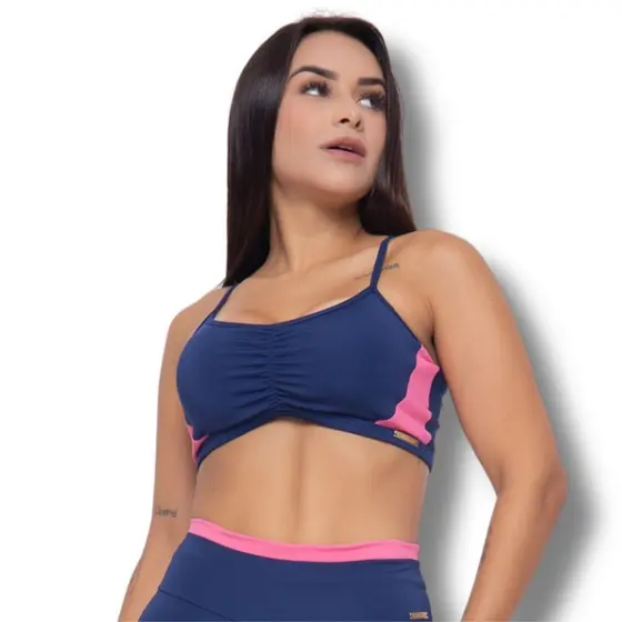 Top Fitness Academia Feminino Cris Alça Fina Com Bojo Removível