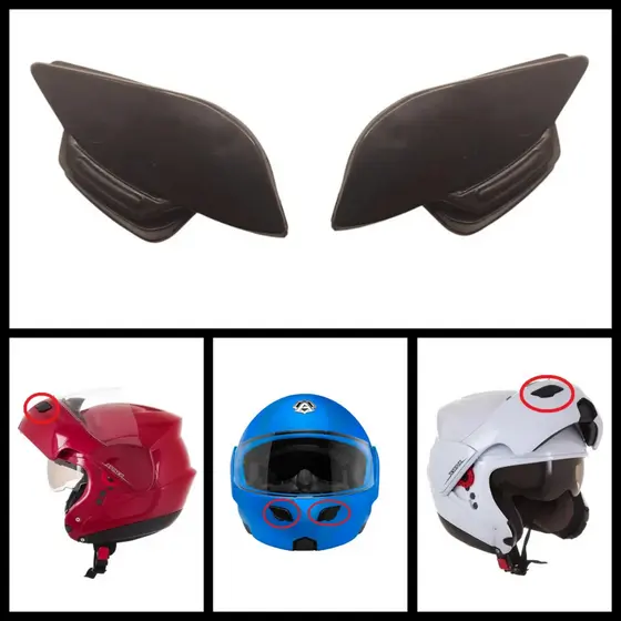 Par Entradas De Ar Frontal Capacete Pro Tork Attack Elite Solid Evo Reposicao Pecas Original Premium